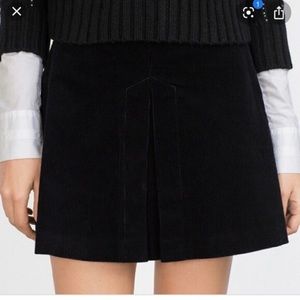 Zara Black Corduroy Skirt